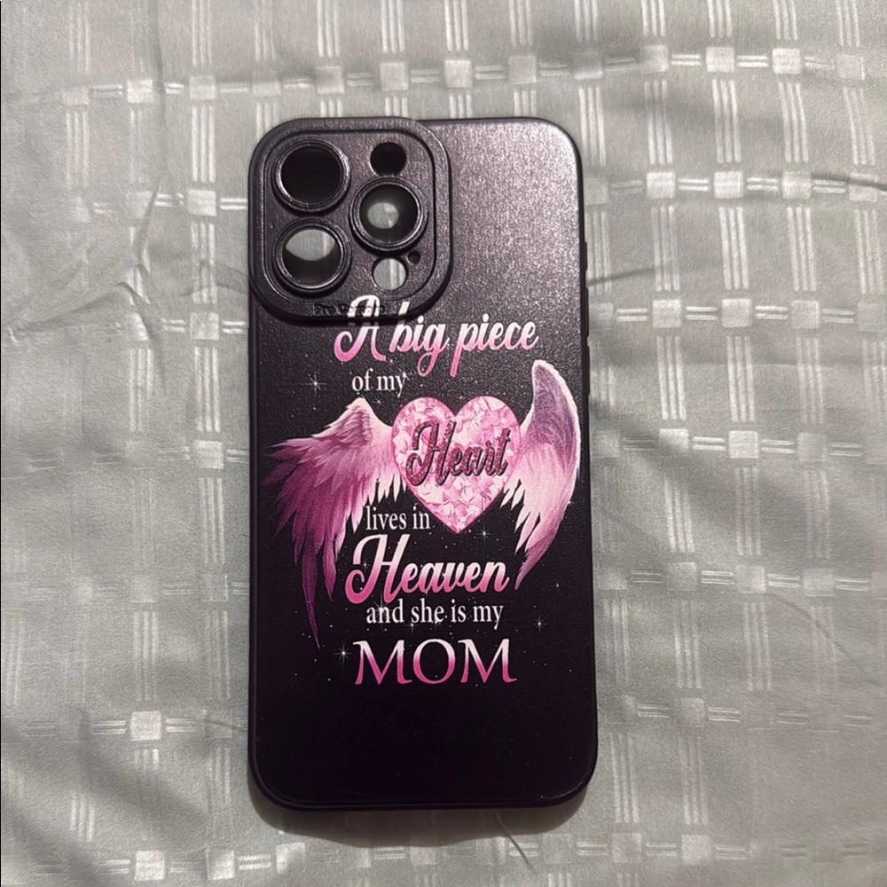 Black and Pink Heart Phone Case for Iphone 15 Pro Max